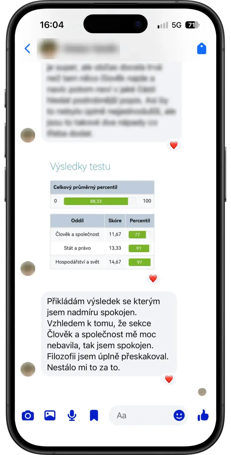 Zpětná vazba od studenta: Přikládám výsledek, díky Reviu jsem nadmíru spokojen.